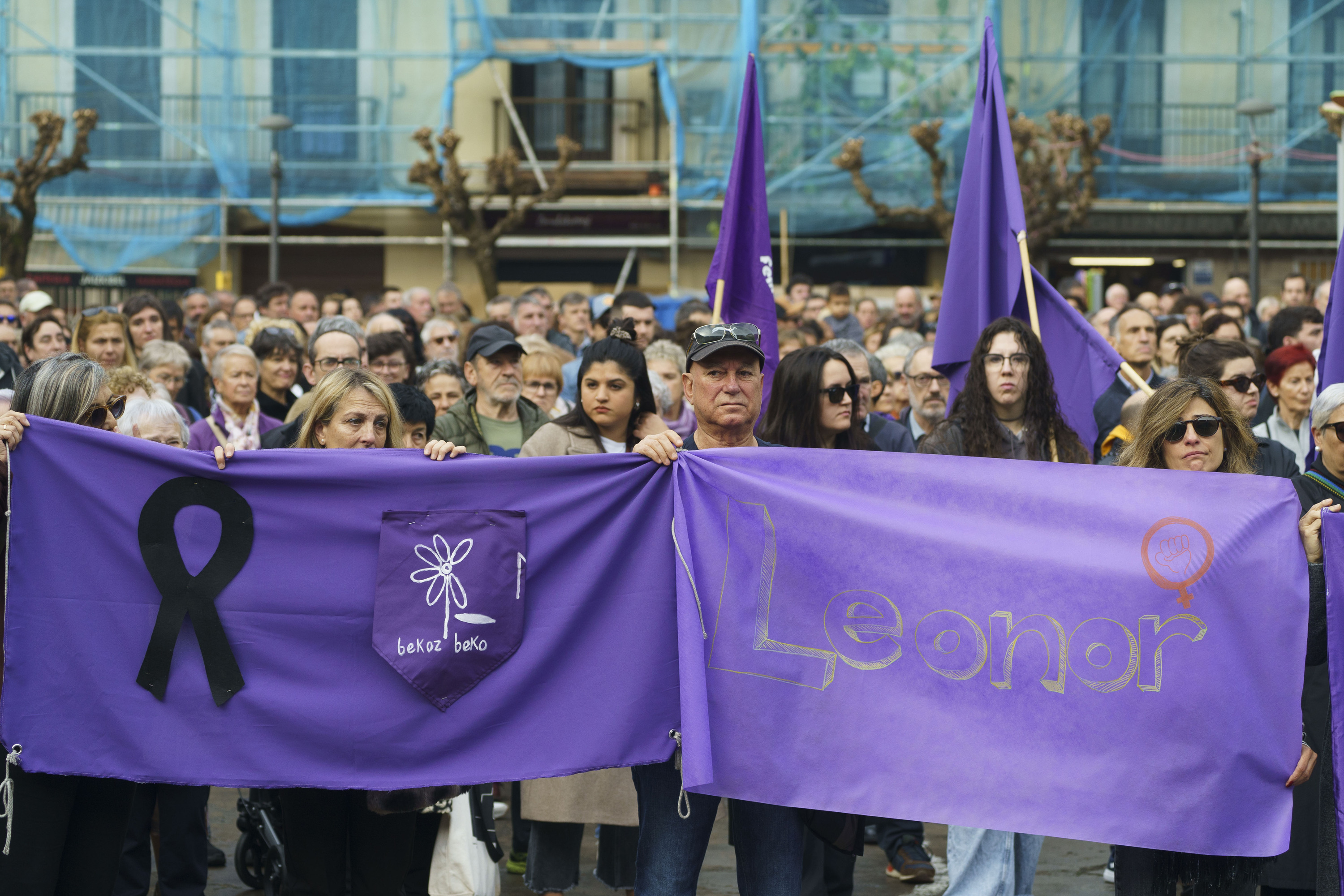 Mugimendu Feministak atzo Pasaian deitu elkarretaratzea. JON URBE / FOKU