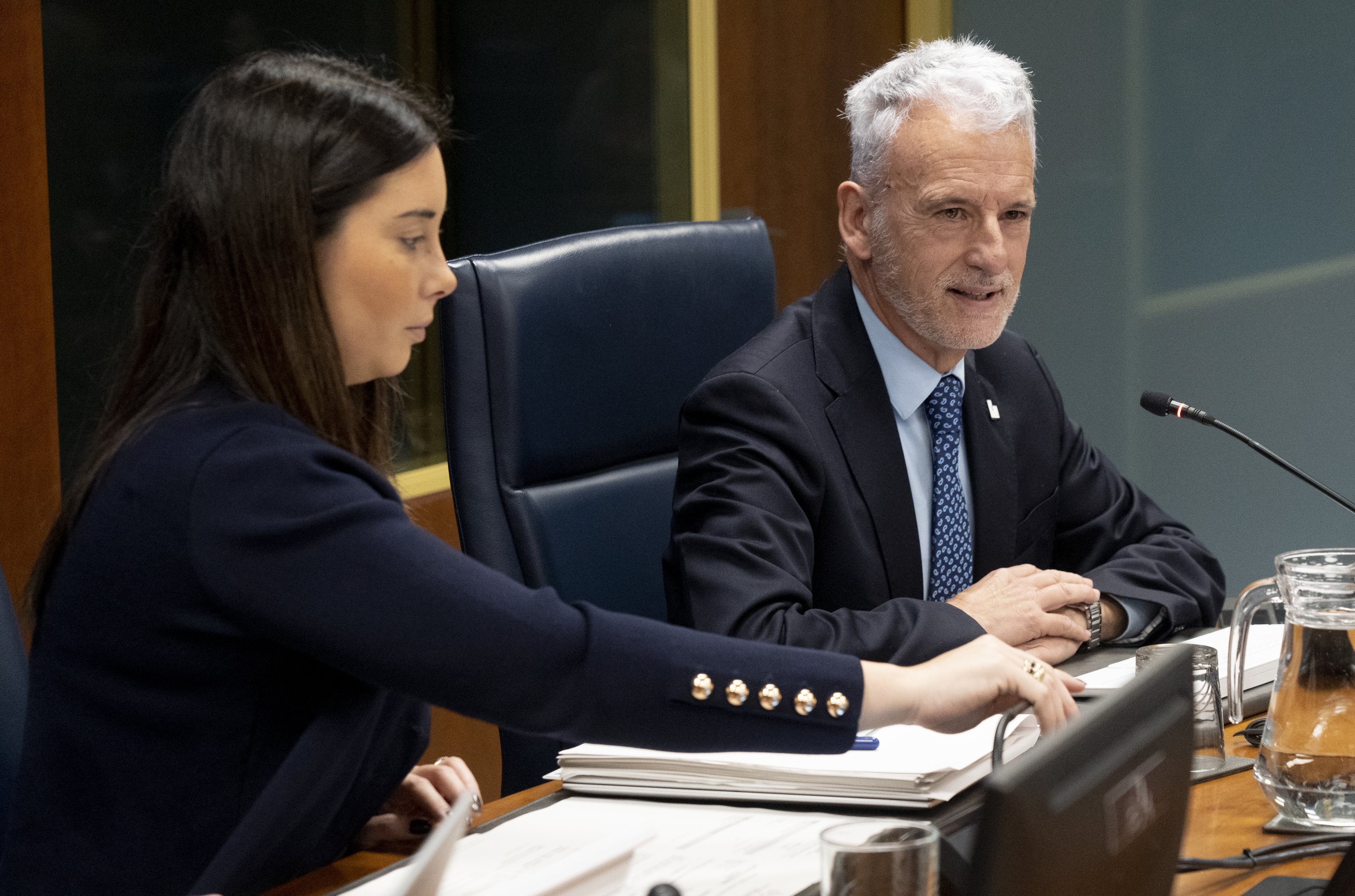 Iñaki Subijana EAEko Justizia Auzitegi Nagusiko presidentea, gaur, Eusko Legebiltzarrean. RAUL BOGAJO/ FOKU