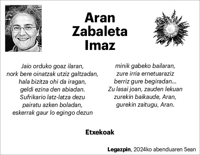 Aran Zabaleta Imaz etxekoak