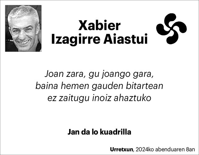 Xabier Izagirre Aiastui kuadrila 2x2