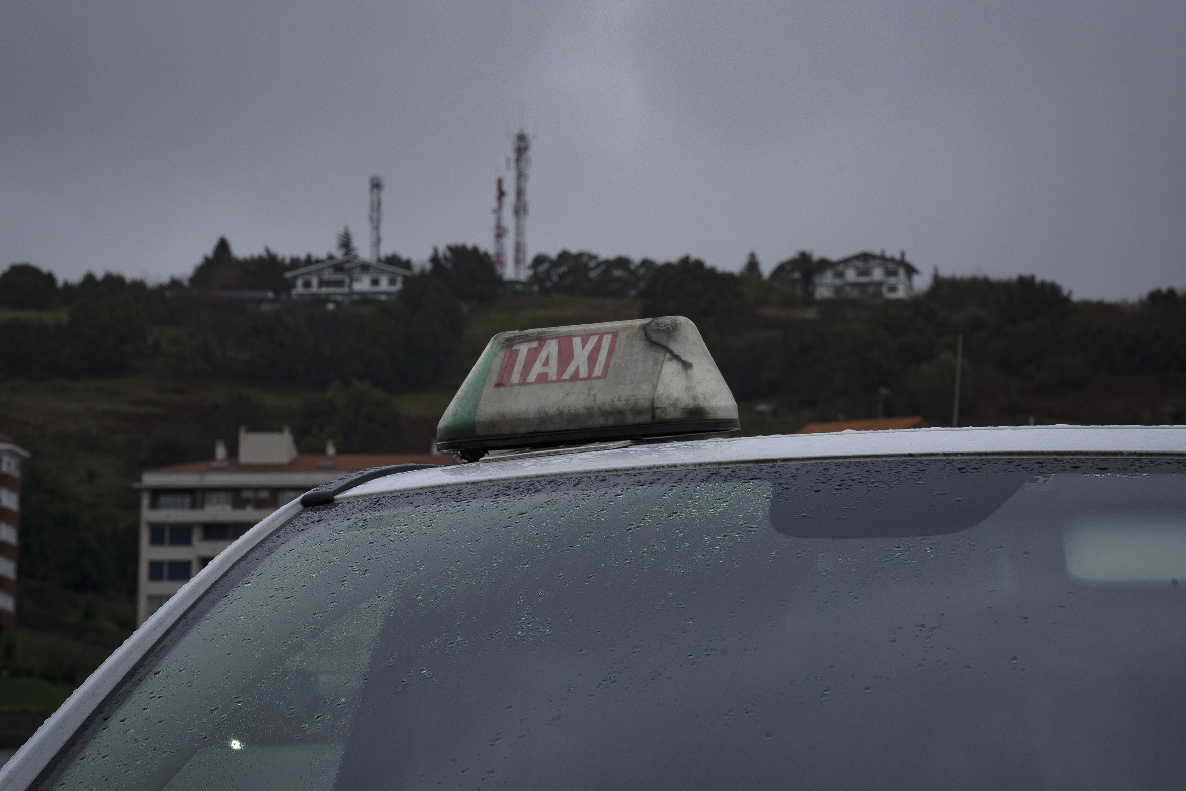 Auto bat, taxiek daramaten bereizgarriarekin. BIZKAIKO HITZA