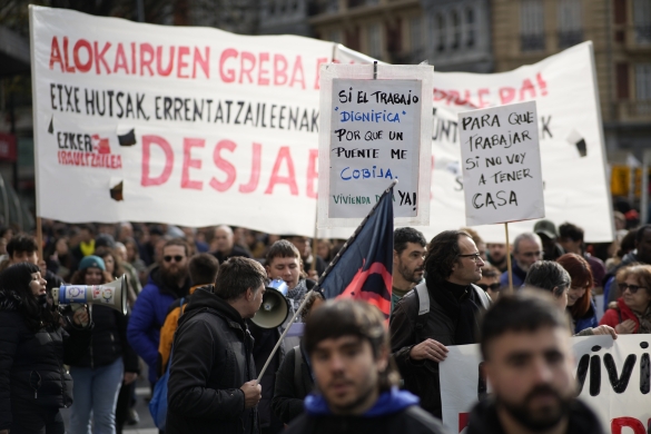 Etxebizitza eskubidearen aldeko manifestazioa.