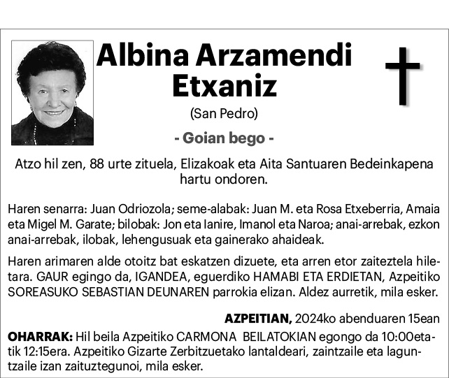 Albina Arzamendi Etxaniz 2x2