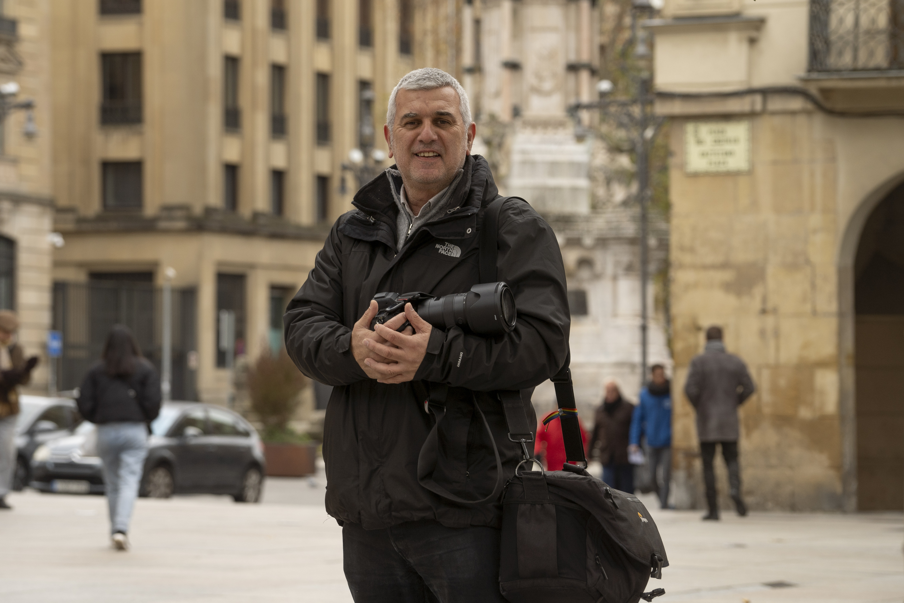 Iñaki Porto Iruñeko Gaztelu plazan, abenduaren 11n. IÑIGO URIZ / FOKU