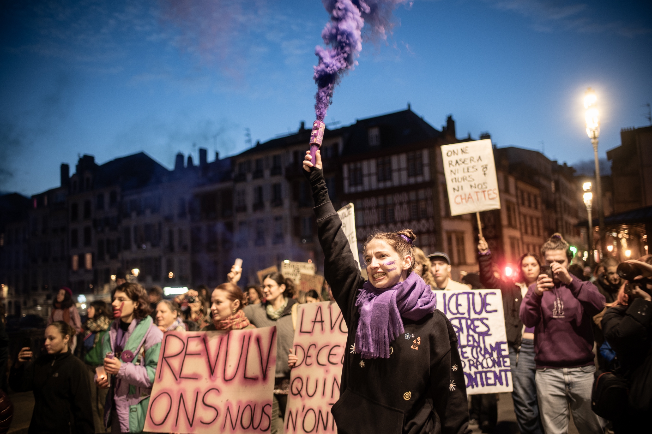 Indarkeria matxistaren kontrako manifestaldia, Baionan. PATXI BELTZAIZ