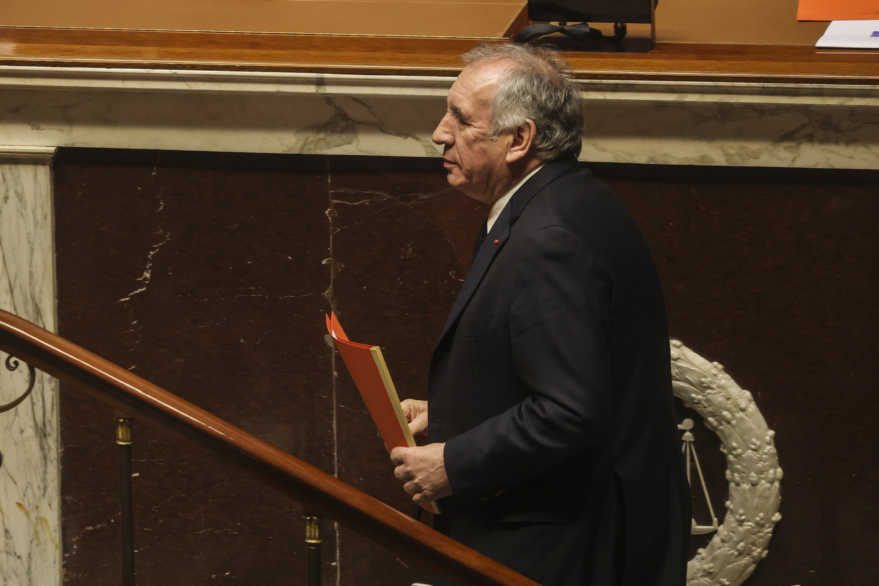 François Bayrou Frantziako lehen ministroa, gaur, Asanblea Nazionalean (Paris). Teresa Suarez / EFE