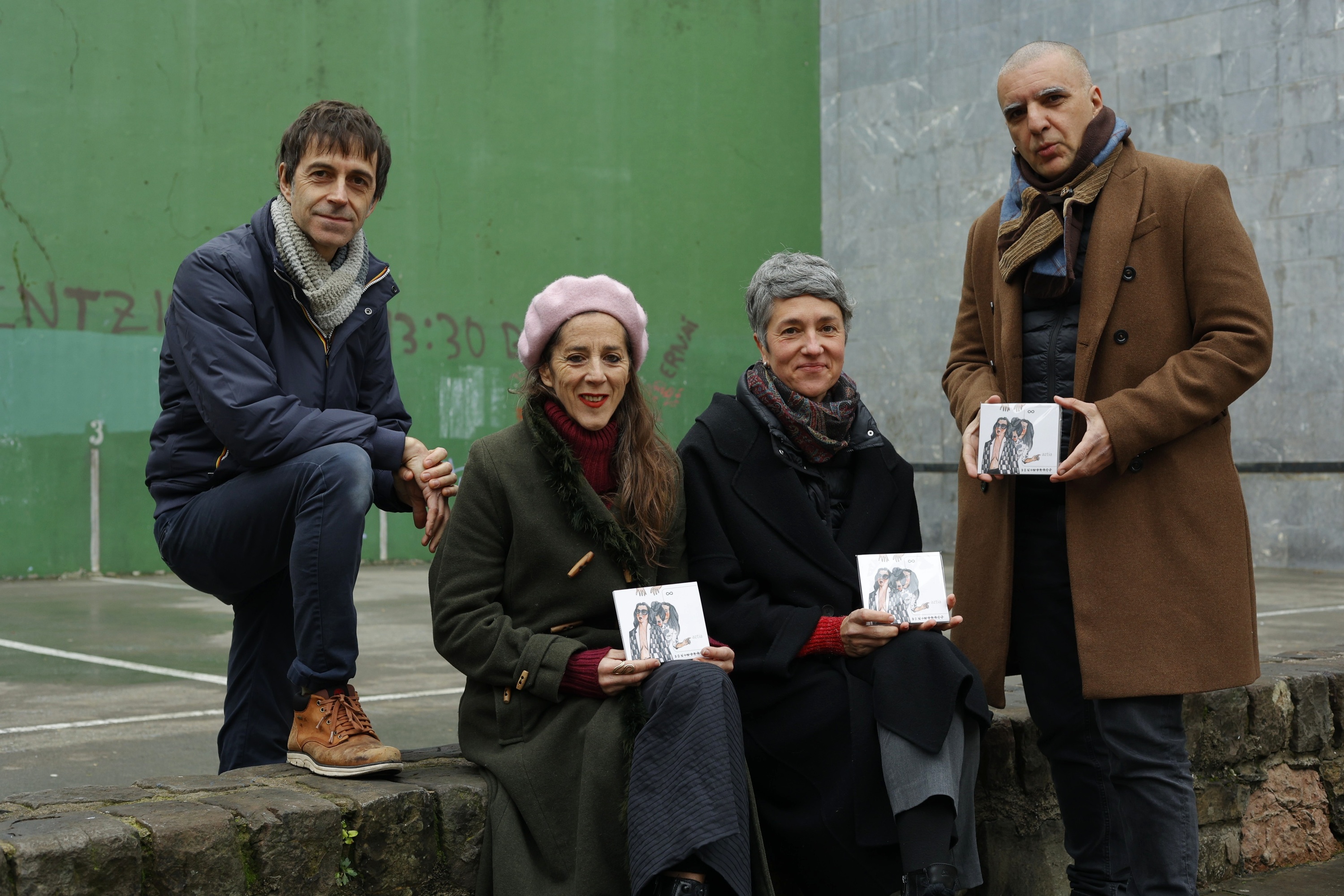 Ubeda, Alberdi, Beratarbide eta Guillan, gaur, Donostian. MAIALEN ANDRES / FOKU