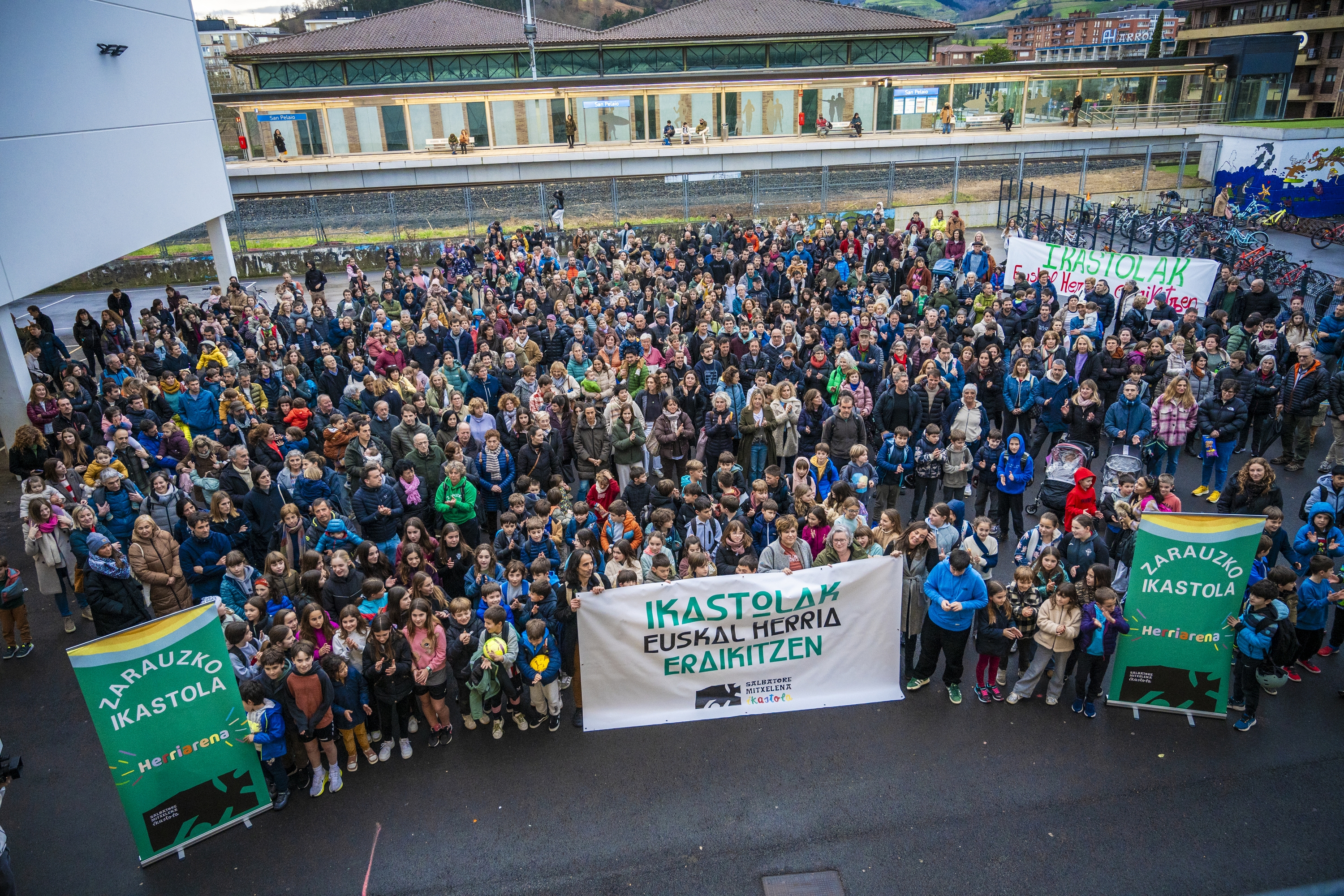 Gaur arratsaldean egindako elkarretaratzea, Zarautzen. GORKA RUBIO / FOKU