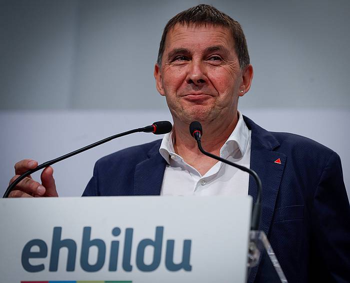 Arnaldo Otegi EH Bilduko koordinatzaile nagusia, pasa den maiatzean, Donostian. JAVIER ETXEZARRETA, EFE