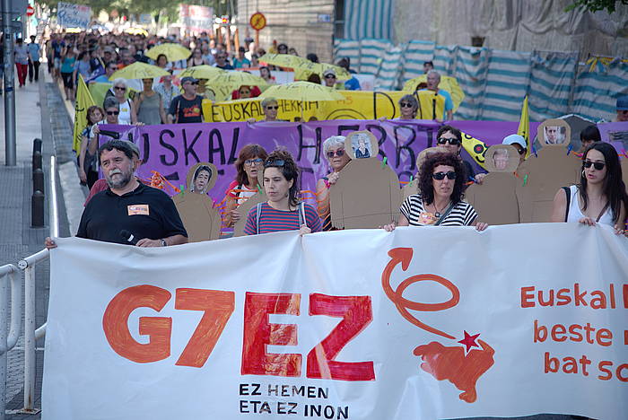 Donostian gaur izandako manifestazioa. ANDONI CANELLADA, FOKU