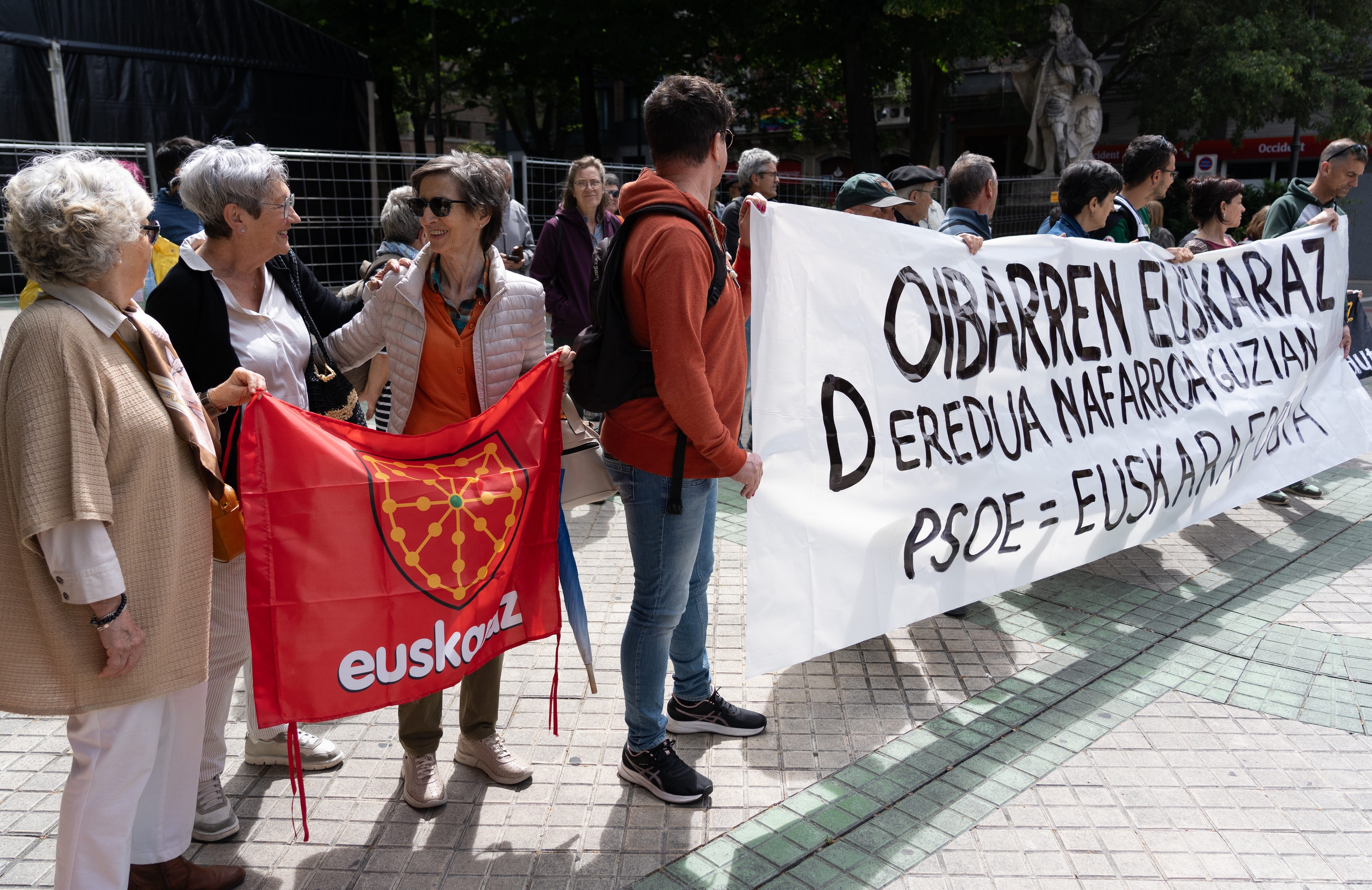 D ereduaren aldeko protesta bat, artxiboko irudi batean. JAGOBA MANTEROLA / FOKU