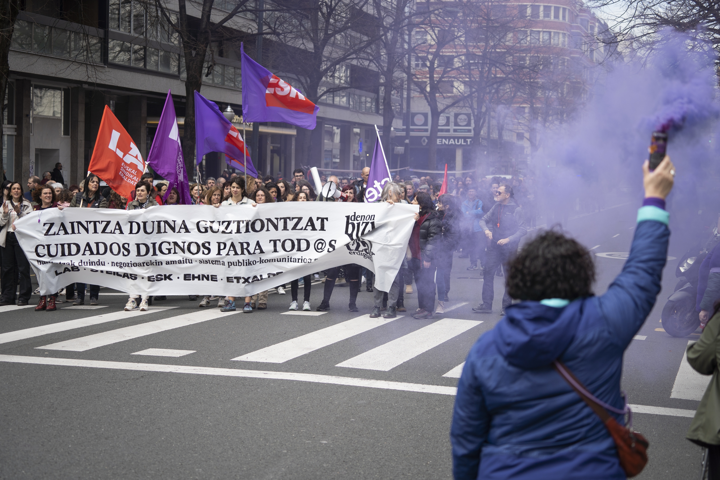 Manifestazioaren burua, Bilbon. MONIKA DEL VALLE / FOKU