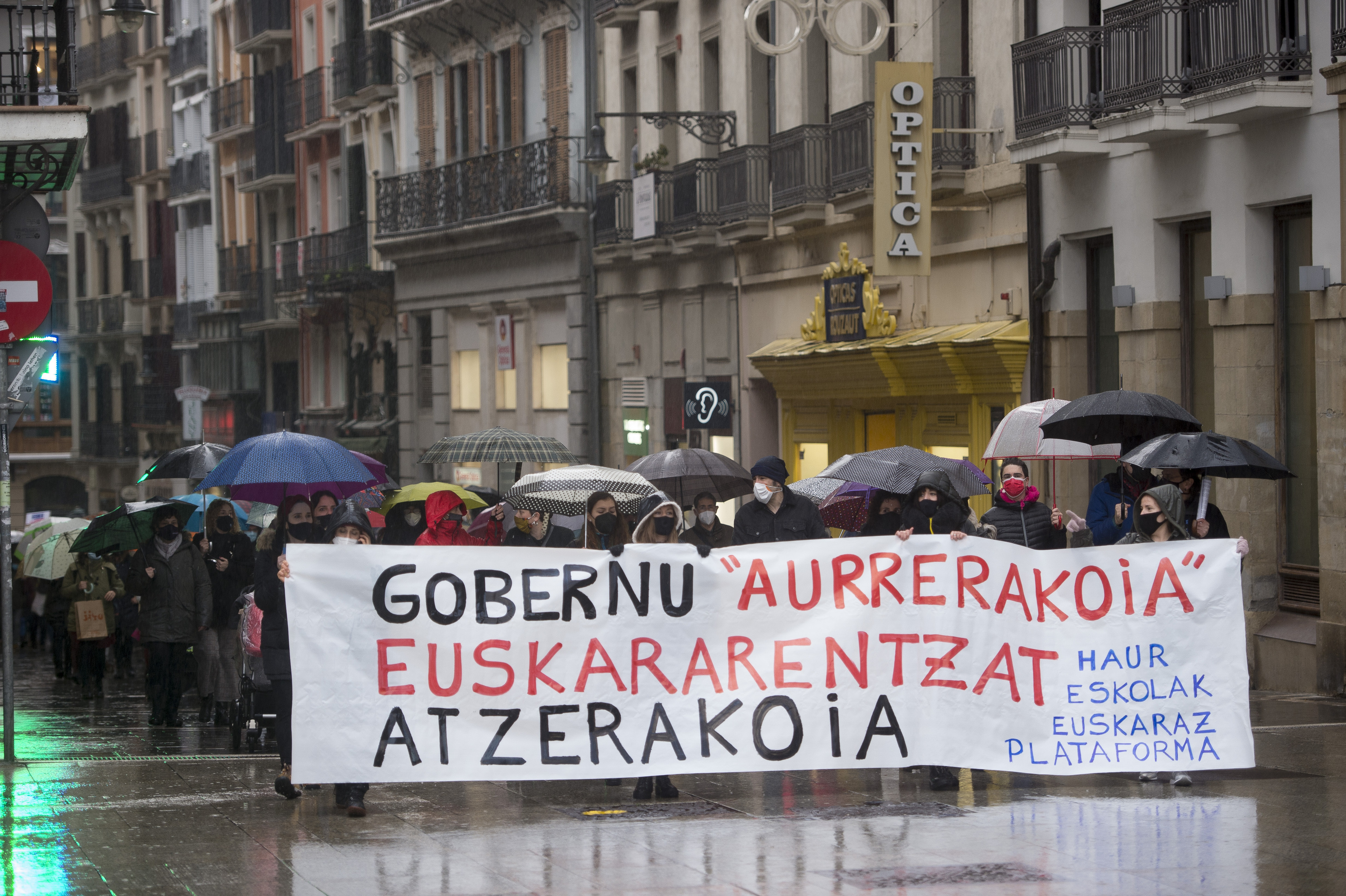 Iruñeko haur eskoletarako euskara eskatzeko protesta bat, artxiboko irudi batean. IÑIGO URIZ / FOKU