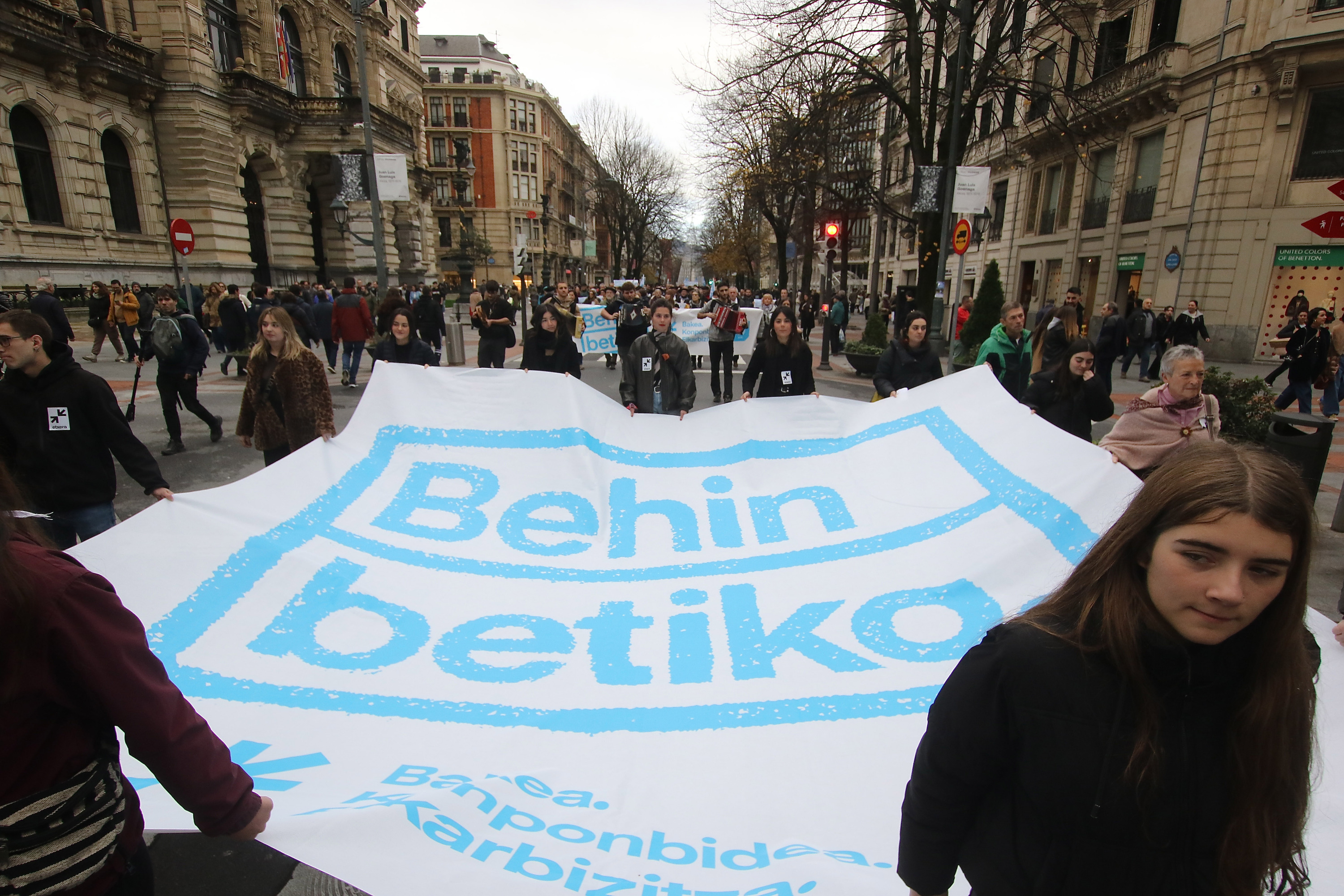 Sareren manifestazio bat, Bilbon, euskal presoen alde. OSKAR MATXIN EDESA / FOKU