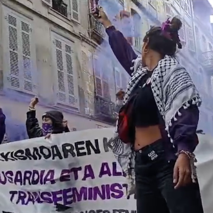 Feministek kaleak bete dituzte Martxoaren 8ko manifestazioetan