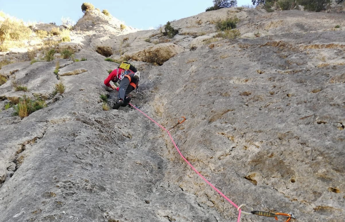 "Esto si es Chamonix" bidea eskalatzen