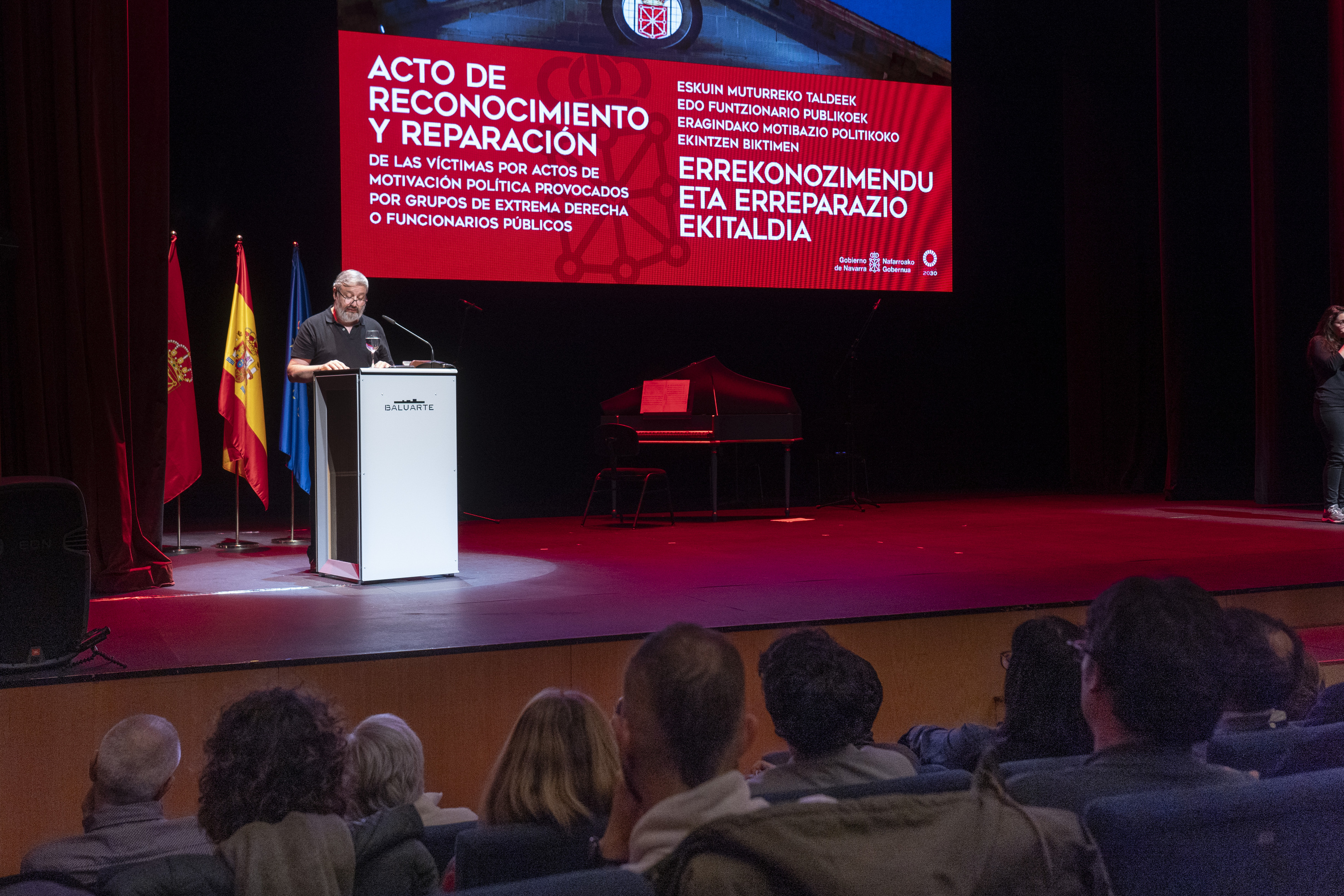 Nafarroako Gobernuak egindako erreparazio ekitaldia, otsailean. IÑIGO URIZ / FOKU