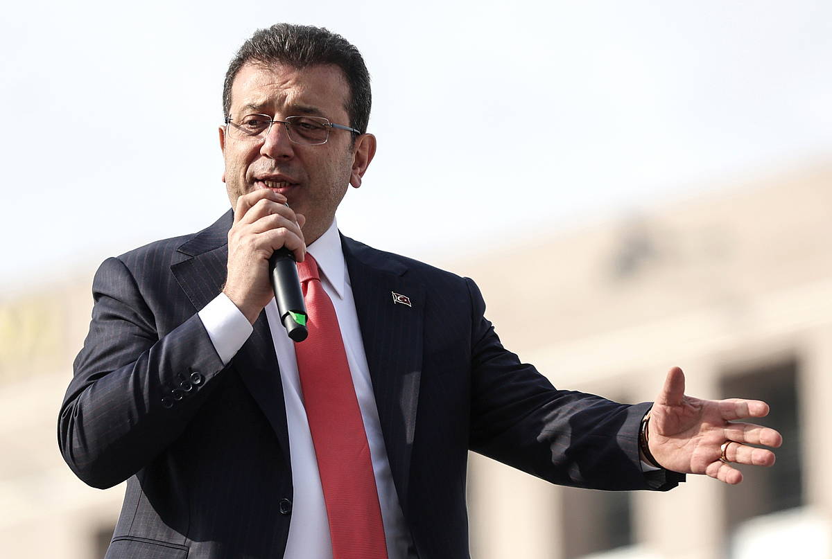 Ekrem Imamoglu Istanbulen, urtarrilean. ERDEM SAHIN / EFE