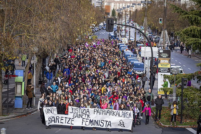 Indarkeria matxistaren aurkako eguneko manifestazioa, iaz, Donostian. ENDIKA PORTILLO, FOKU.