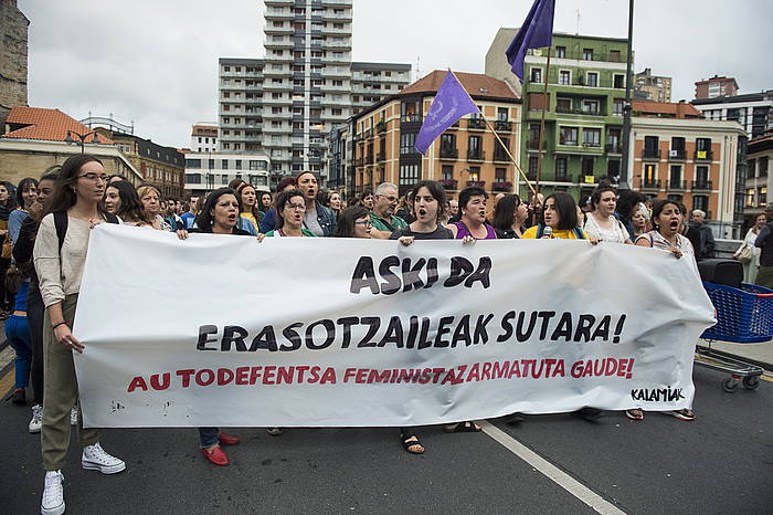 Indarkeria matxistaren aurkako manifestazio bat, Bilbon. MONIKA DEL VALLE, FOKU