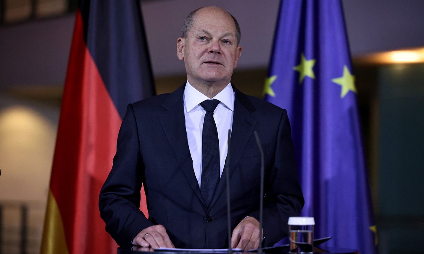 Olaf Scholz Alemaniako kantzilerra, artxiboko irudi batean. CLEMENS BILAN / EFE