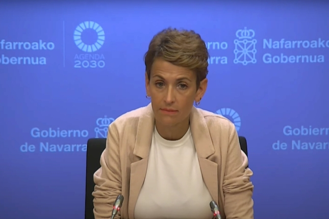 (ID_15071617) (/EFE) PAMPLONA, 18/06/2025.- Captura de pantalla de una rueda de prensa de la presidenta de Navarra, María Chivite,... (ID_15071617) (/EFE) PAMPLONA, 18/06/2025.- Captura de pantalla de una rueda de prensa de la presidenta de Navarra, María Chivite,...