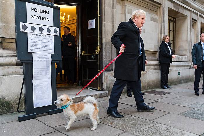 Boris Johnson gaur goizean botoa eman ostean, Londresen. VICKIE FLORES, EFE