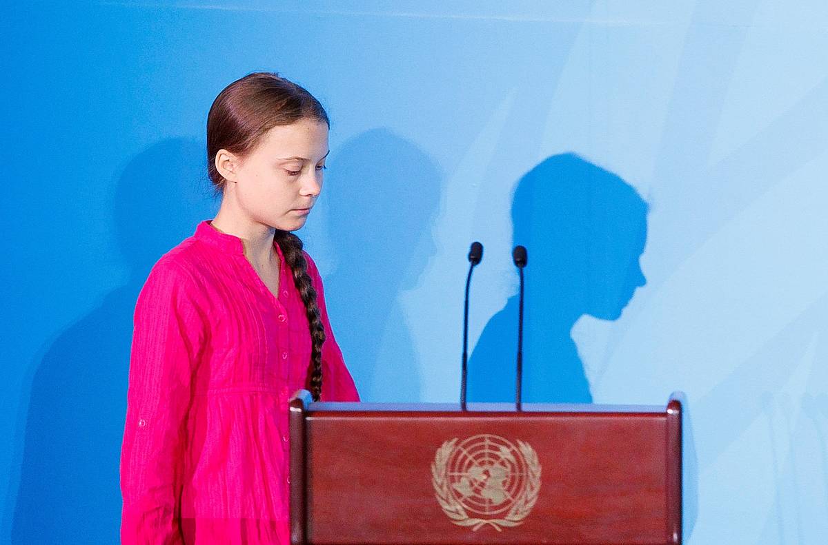 Greta Thunberg, Nazio Batuen Erakundean, irailaren 23an. JUSTIN LANE /EFE