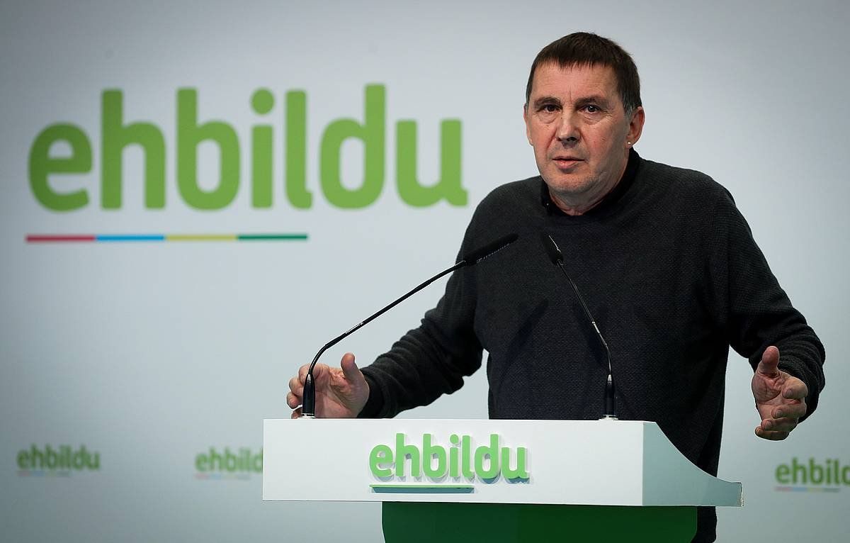 Arnaldo Otegi EH Bilduko koordinatzaile nagusia, artxiboko irudi batean. JAVIER ETXEZARRETA / EFE