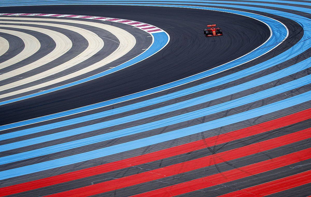 Charles Leclerc Ferrariko gidaria, iaz, Paul Ricard zirkuituan. VALDRIN XHEMAJ / EFE