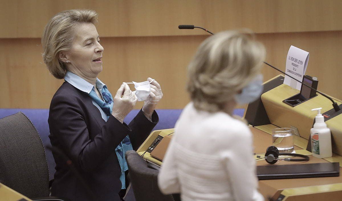 Ursula von der Leyen Europako Batzordeko presidentea. OLIVIER HOSLET (EFE)