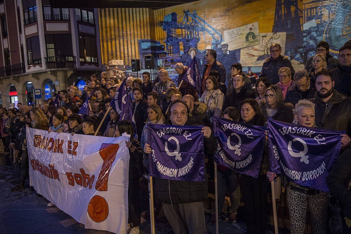 Bortxa matxistaren aurkako elkarretaratze bat, artxiboko irudian. JUAN CARLOS RUIZ, FOKU