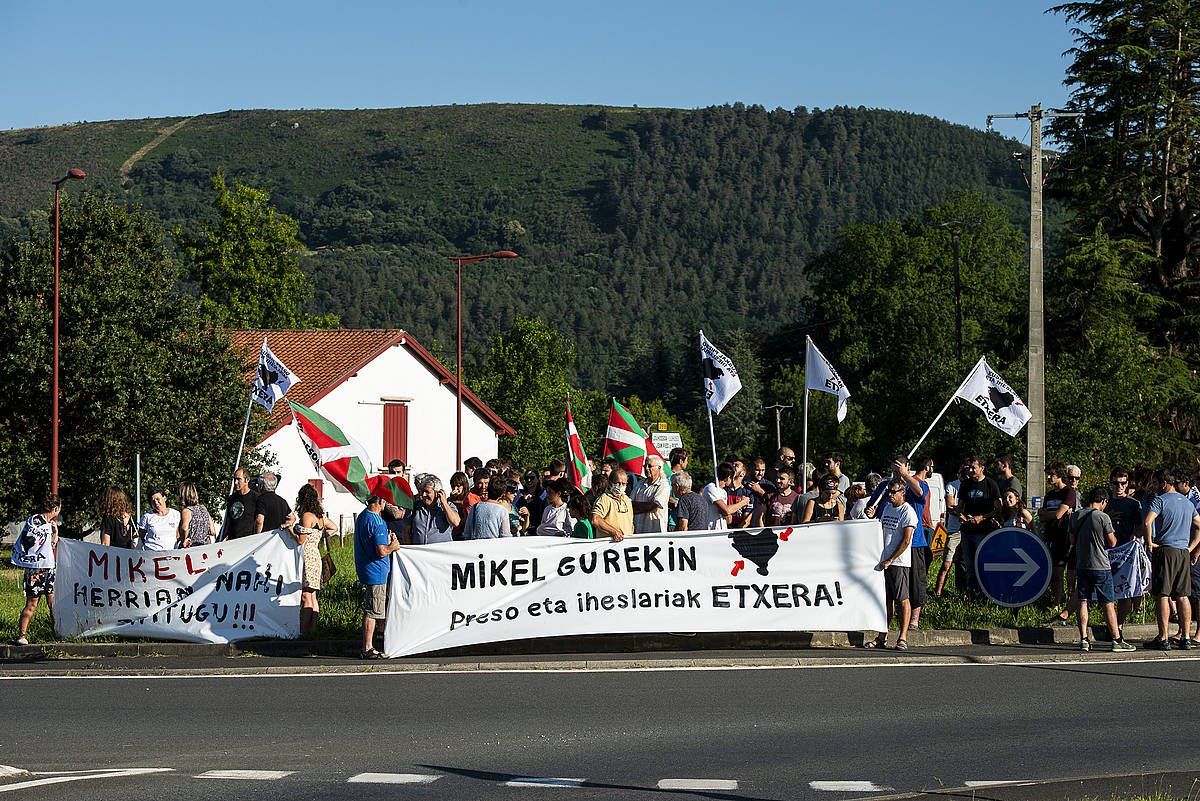 Barriosen askatasunaren aldeko mobilizazio bat, Itsasun (Lapurdi). GUILLAUME FAUVEAU