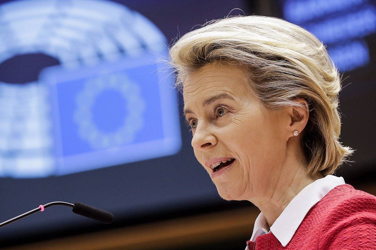 Ursula von der Leyen Europako Batzordeko lehendakariaren artxiboko irudi bat. OLIVIER HOSLET / EFE