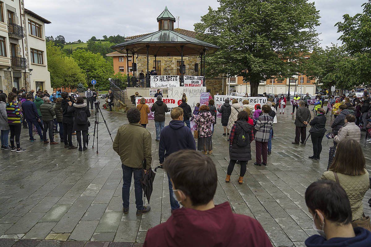 Zallan gaur arratsaldean eginiko manifestazioa. ARITZ LOIOLA / FOKU