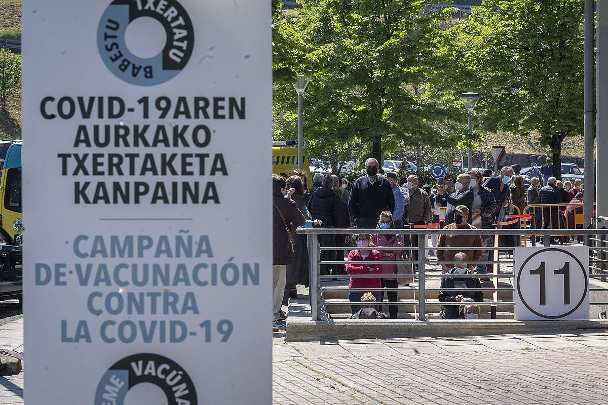 Illunbeko txertaketa gunea (Donostia), artxiboko irudi batean. GORKA RUBIO/ FOKU